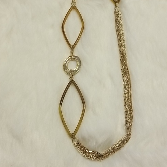 Gold Necklace with Blue Stone - Picture 2 of 3